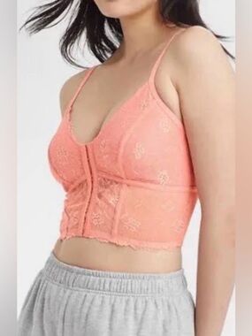 Colsie Lace Front-Close Bralette